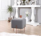 Fotoliu puf, Fluffe, 209FLF1193, 50% bumbac, 50% in, Gri