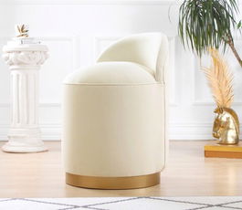 Fotoliu puf, Fluffe, 209FLF1106, Catifea, Crem