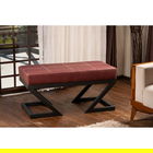 Fotoliu puf, Grace, 591GRC1108, Metal, Rosu claret