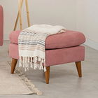 Bancheta, Unique Design, 867UNQ1044, Lemn de pin, Roz