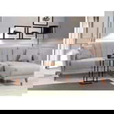Coltar, Unique Design, 867UNQ1402, Lemn de carpen / Metal, Gri