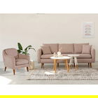 Set de canapea, Unique Design, 867UNQ1623, Lemn de carpen, Gri