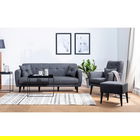 Set canapea extensibilă, Unique Design, 867UNQ1683, Lemn de carpen, Antracit