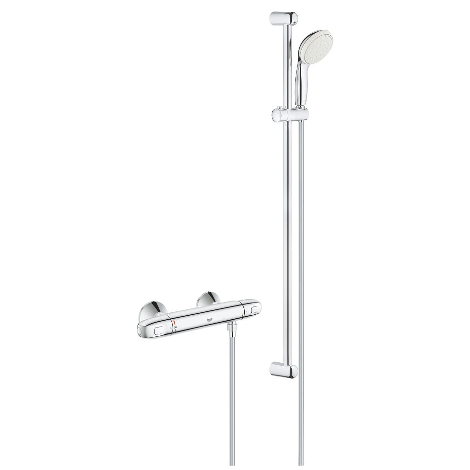 Baterie dus termostatata Grohe Grohtherm 1000 cu set de dus Tempesta II 90cm