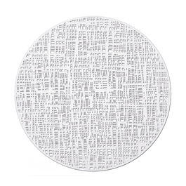 Suport vesela din PVC, Scribble Alb, Ø38 cm