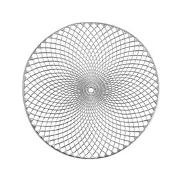 Suport vesela din PVC, Mandala Round Argintiu, Ø38 cm