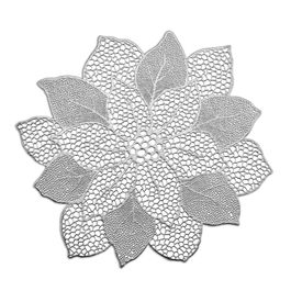 Suport vesela din PVC, Flower Argintiu, L49xl47 cm