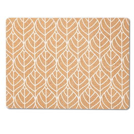 Suport vesela din pluta, Graphic Leave Natural / Alb, L40xl30 cm