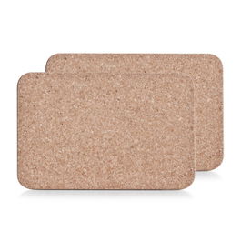 Set suport vesela din pluta, Placemat Rectangle Natural, 2 piese, L30xl20 cm