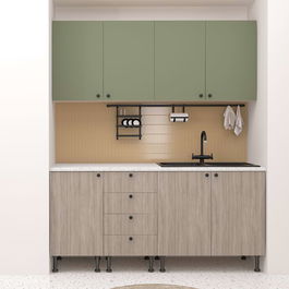Mobila bucatarie DOMINO A180, Oak, Pesto