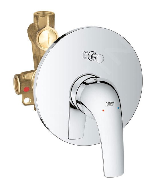 Baterie cada - dus Grohe Start Curve cu montaj incastrat corp ingropat inclus crom