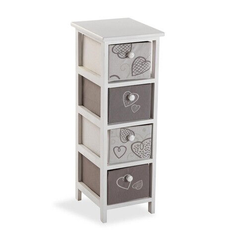 Organizator pentru baie cu 4 sertare Cozy, Versa, 30x25x72 cm, lemn