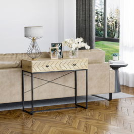 HomCom consola hol, cu 2 sertare, 90x35x76 cm | AOSOM RO