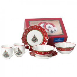 Set mic dejun Villeroy & Boch Toy\'s Delight Breakfast 2 persoane rosu 6 piese