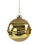 Decoratiune brad Deko Senso Rhinestone Shine sticla 8cm auriu
