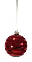 Decoratiune brad Deko Senso Shine & Velvet Circle sticla 8cm rosu