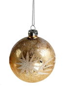 Decoratiune brad Deko Senso Glimmer Star sticla 8cm alb - auriu