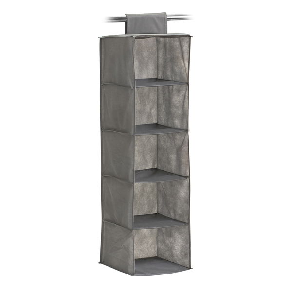 Organizator textil pentru dulap, Vlies Small Gri, l28xA28xH95 cm