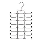 Umeras metalic pentru curele si cravate, cu 16 carlige, Belt Crom, l21xH40 cm