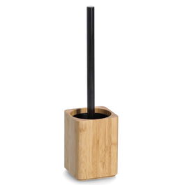 Perie de toaleta cu suport din bambus, Bamboo Natural / Negru, L9,5xl9,5xH35,5 cm