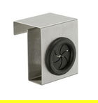 Suport prosop, Wenko, Kitchen Push, 5 x 4 x 6 cm, inox/plastic, gri/negru