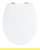 Capac de toaleta cu sistem automat de coborare, Wenko, Easy Close Thermoplast, 37 x 44.5 cm, termoplastic, alb