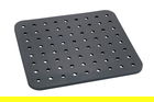 Covoras pentru chiuveta, Wenko, Kristall Square, 27.5 x 31 x 1 cm, plastic, gri