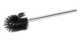 Perie pentru toaleta, Wenko, Replacement, 7.5 x 7.5 x 35 cm, inox/silicon, negru
