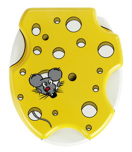 Capac de toaleta, Wenko, Speedy, 37 x 44.5 cm, mdf/metal, multicolor