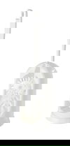 Perie pentru toaleta, Wenko, Standard White, 14 x 14 x 40 cm, plastic, alb