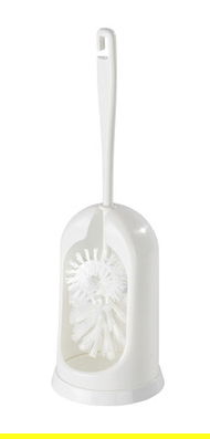 Perie pentru toaleta, Wenko, Standard White, 14 x 14 x 40 cm, plastic, alb