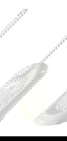 Perie pentru toaleta, Wenko, Standard White, 14 x 14 x 40 cm, plastic, alb