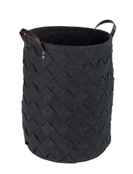 Cos pentru rufe, Wenko, Trovo, 40 x 40 x 60 cm, 75 L, poliester, antracit