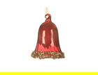 Glob Bell-oxblood, Decoris, H6.7 cm, sticla, rosu