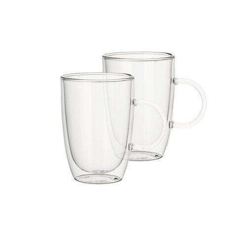 Set 2 cani cu perete dublu, Villeroy & Boch, Artesano Hot Beverages Universal, 390 ml, sticla borosilicata