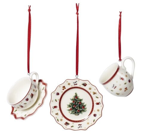 Set 3 globuri, Villeroy & Boch, Toy`s Delight Decoration Tableware, 6.3 cm, portelan premium