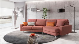 Coltar Cassandis Fix cu Benzi Elastice si Spuma Poliuretanica, Sezlong pe Dreapta, l320xA144xH88 cm