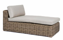 Sezlong pentru gradina / terasa, din aluminiu si fibre sintetice, Coraline Gri Deschis / Natural, l83xA163xH79 cm