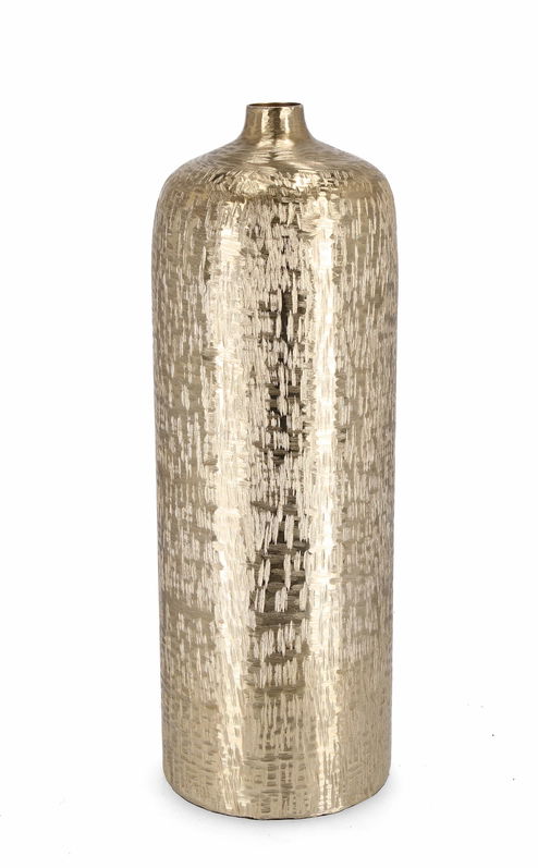Vaza decorativa din aluminiu, Lathe Bottle L Auriu, Ø18,5xH54 cm