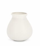 Vaza decorativa din ceramica, Mediterranean A Alb, Ø19xH18,5 cm