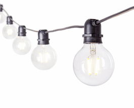 Ghirlanda luminoasa de exterior cu 10 LED-uri, Brillant Transparent / Negru, L840 cm