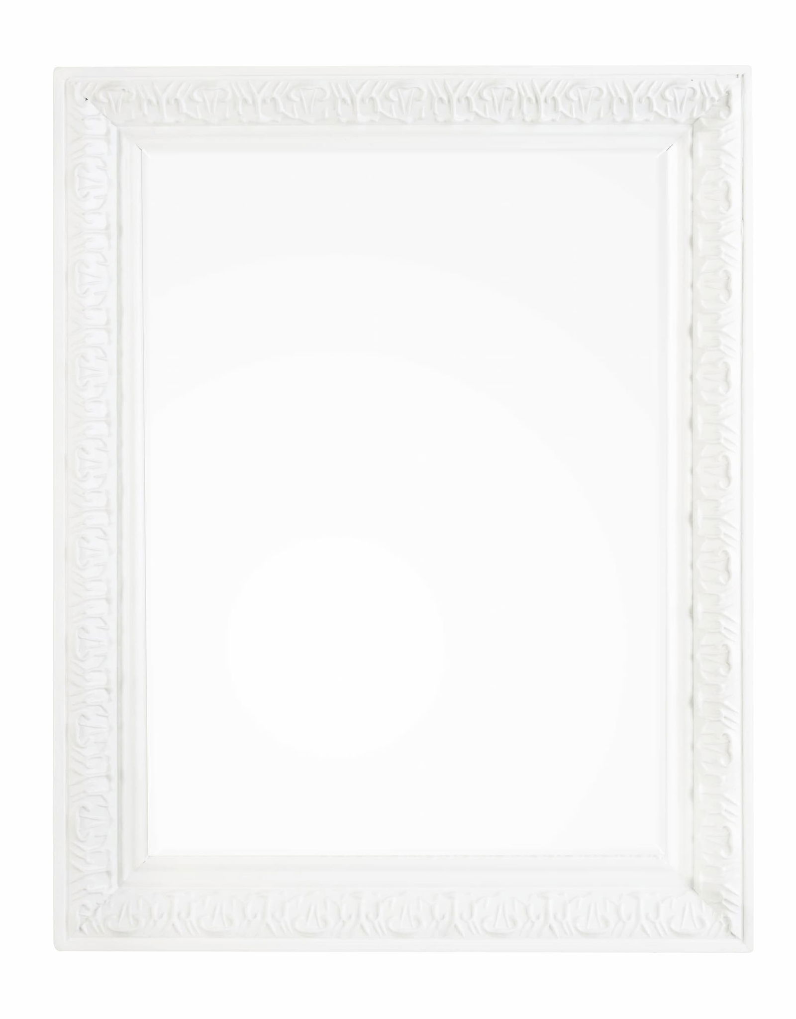 Oglinda decorativa cu rama din lemn, Miro B Rectangle Alb, l35xH45 cm