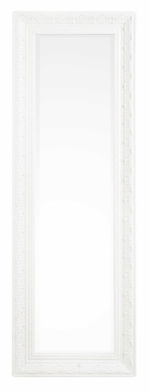 Oglinda decorativa cu rama din lemn, Miro C Rectangle Alb, l30xH90 cm