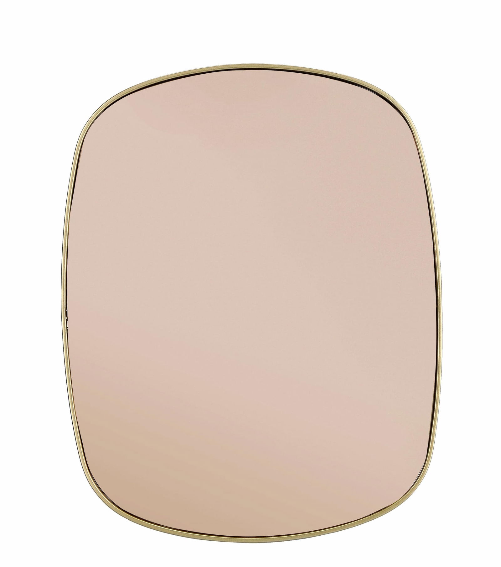 Oglinda decorativa cu rama metalica, Galaxy Alama / Auriu, l40xH50 cm