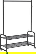 Suport mobil pentru haine Songmics, 115 x 45 x 168.5 cm, otel/plastic, negru