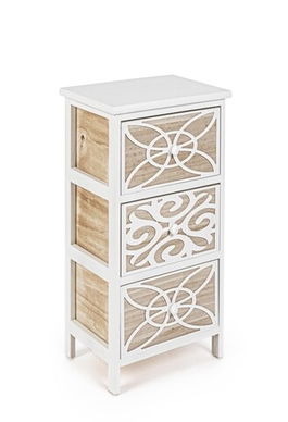 Comoda Pattern, Bizzotto, 26 x 32 x 62 cm, lemn de paulownia