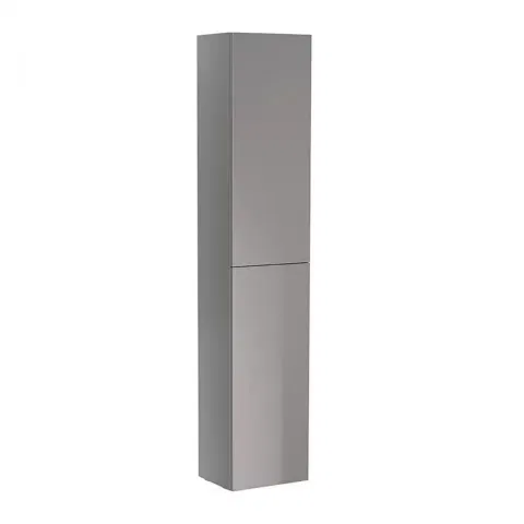 Dulap inalt suspendat Gala Daily 30x150 cm gri lucios 2 usi