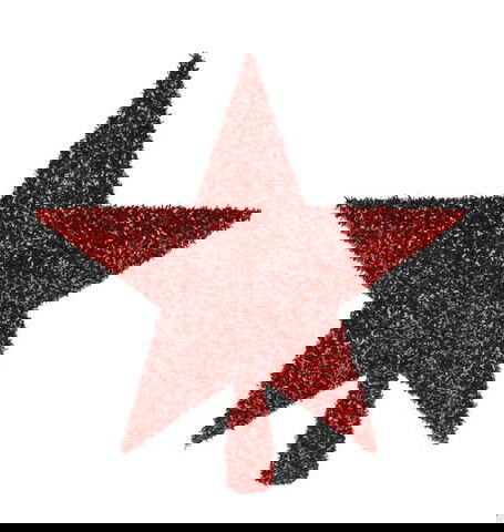 Varf decorativ pentru brad Star, 30x30 cm, polipropilena, rosu