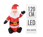 Decoratiune luminoasa Santa, H120 cm, terilena, multicolor