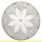 Platou decorativ, Atene, Mauro Ferretti, Ø35.5 x 4.4 cm, polirasina, alb antic